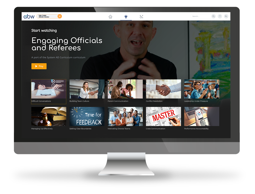 Video playlist interface showing educational content library
